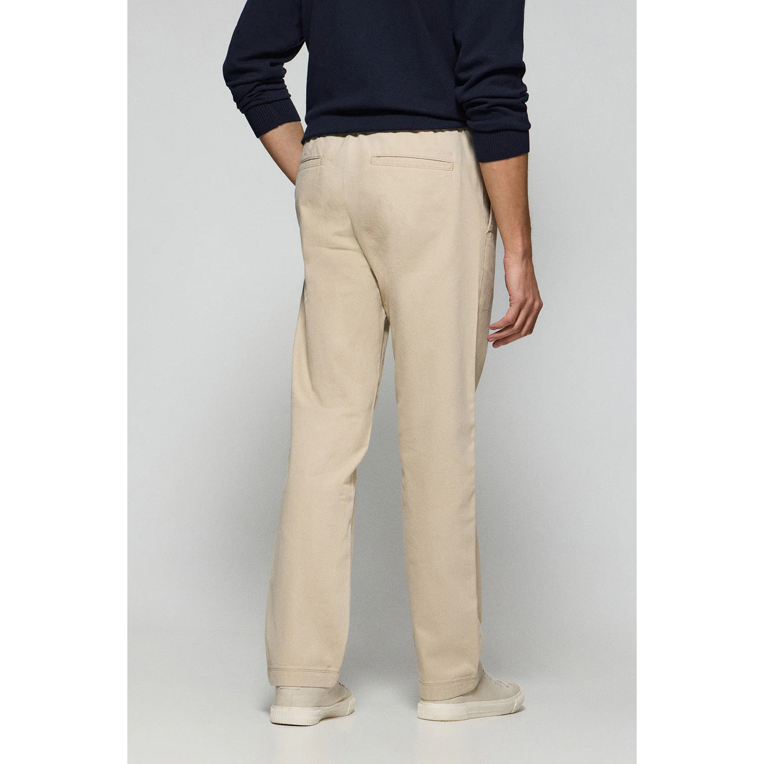 Pantaloni Trent beige con elastico in vita e particolari Polo Club