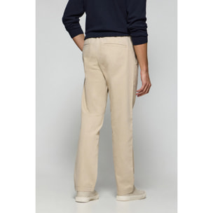 Pantaloni Trent beige con elastico in vita e particolari Polo Club
