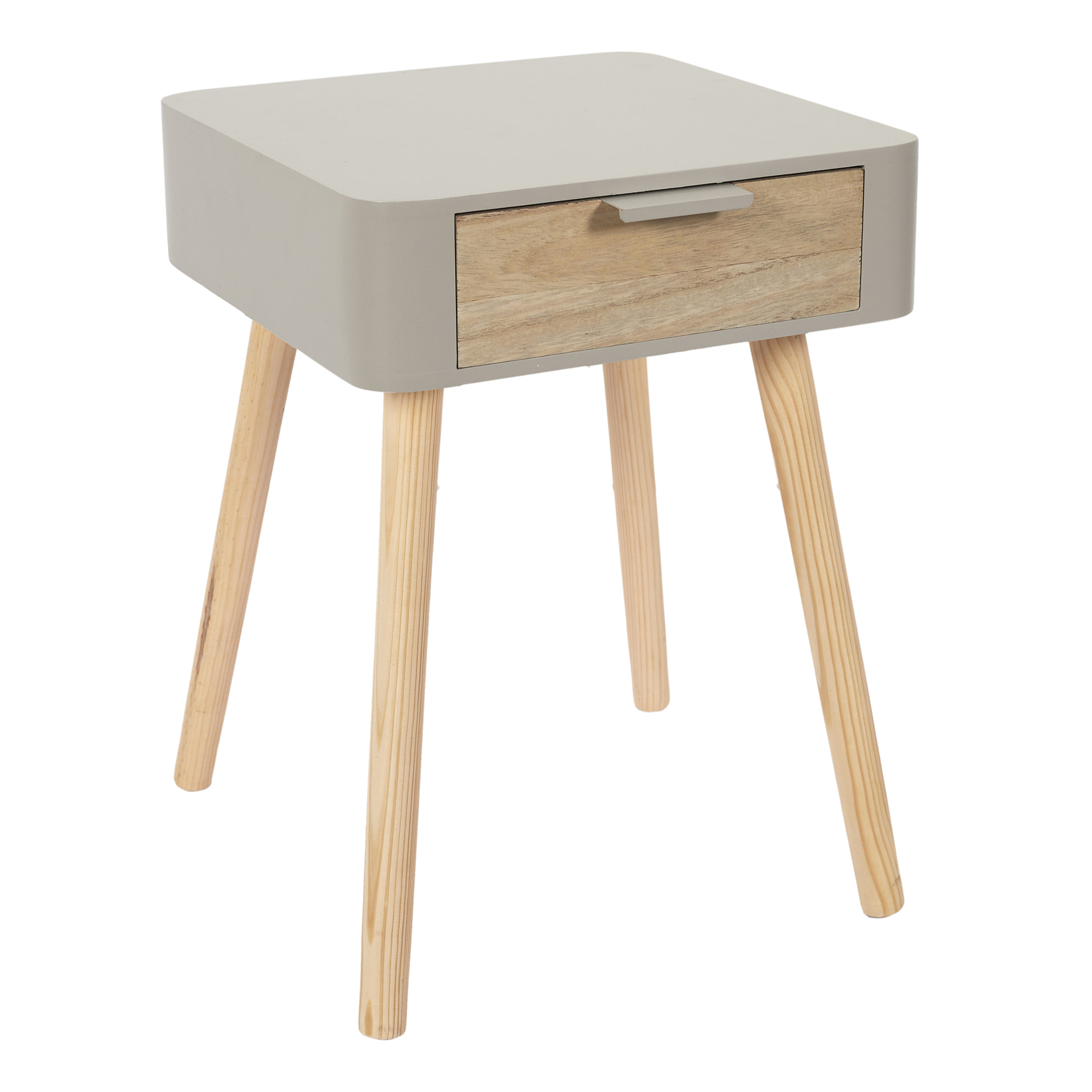 Chevet 1 Tiroir En Bois Taupe