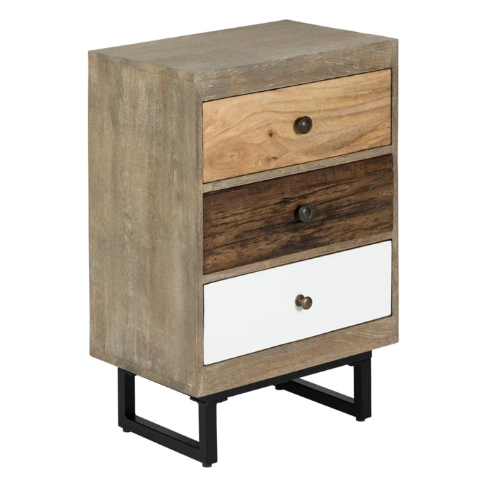 Table de chevet "Koval" manguier H73cm