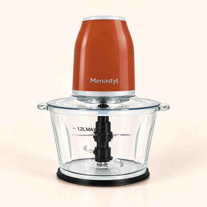 Hachoir électrique 1,2L brique RETRO