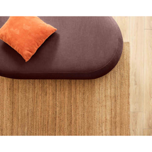 Santorini - pouf modulable - en tissu texturé - Prune