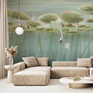 Papier peint panoramique lotus dream Intissé