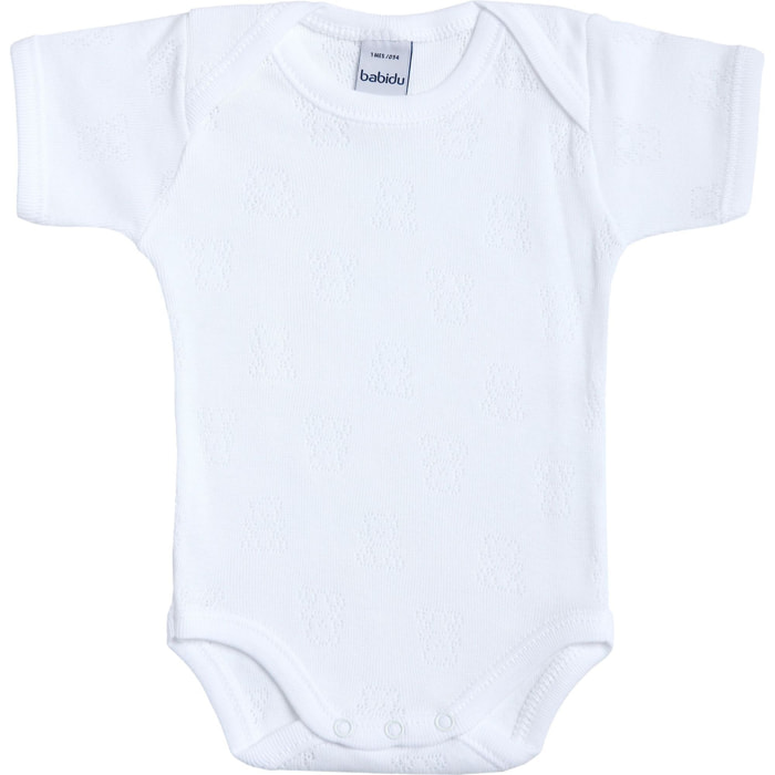 Body bebé manga corta calado ositos