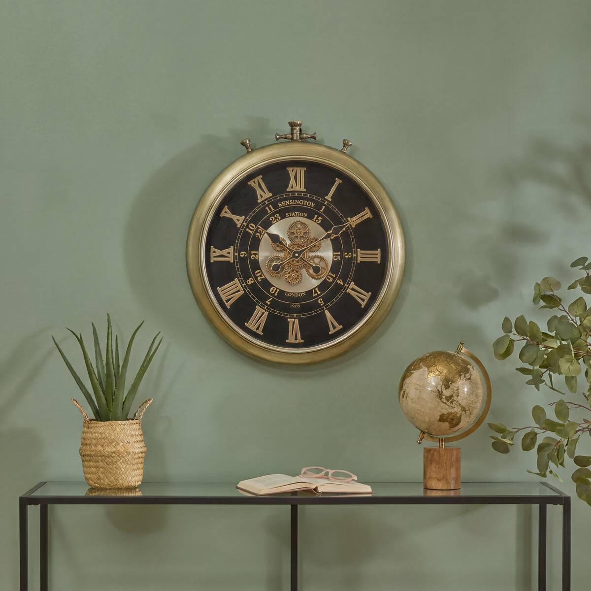 Horloge Fran 8,5x52cm noir