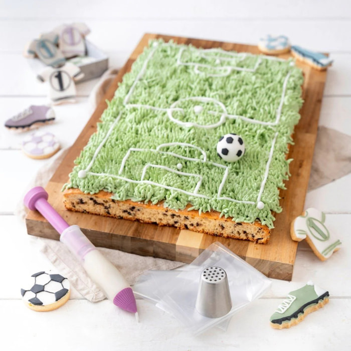 Set de poches à douilles, douille et stylo de décoration pour gâteaux Zenker Spécial Football