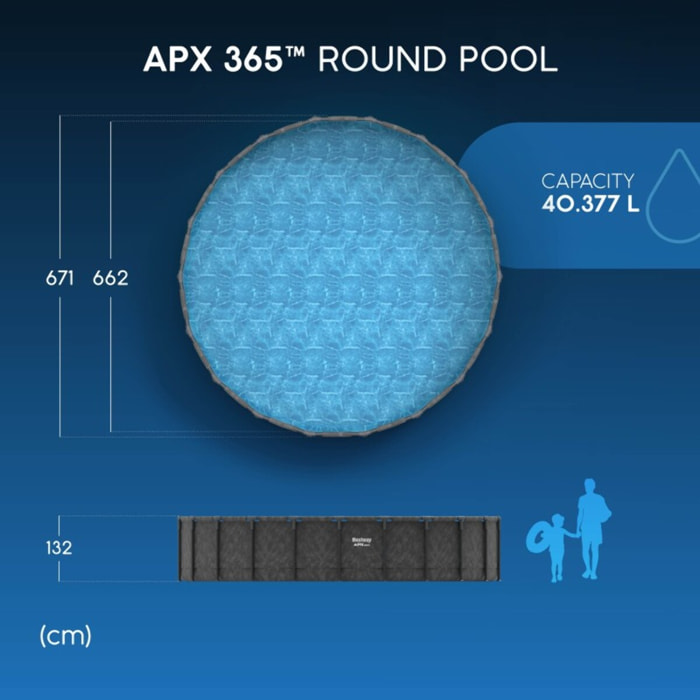Bestway Piscine hors sol ronde APX 365 Solo Pool 671 x 132 cm Bestway