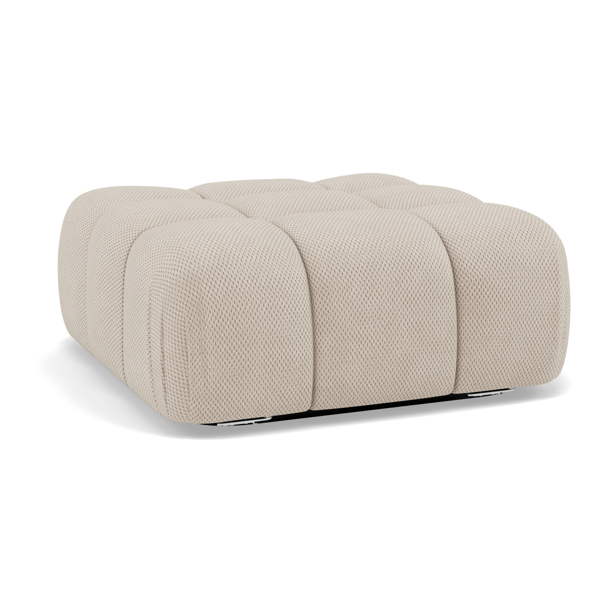 Ruby - pouf en velours texturé - Beige