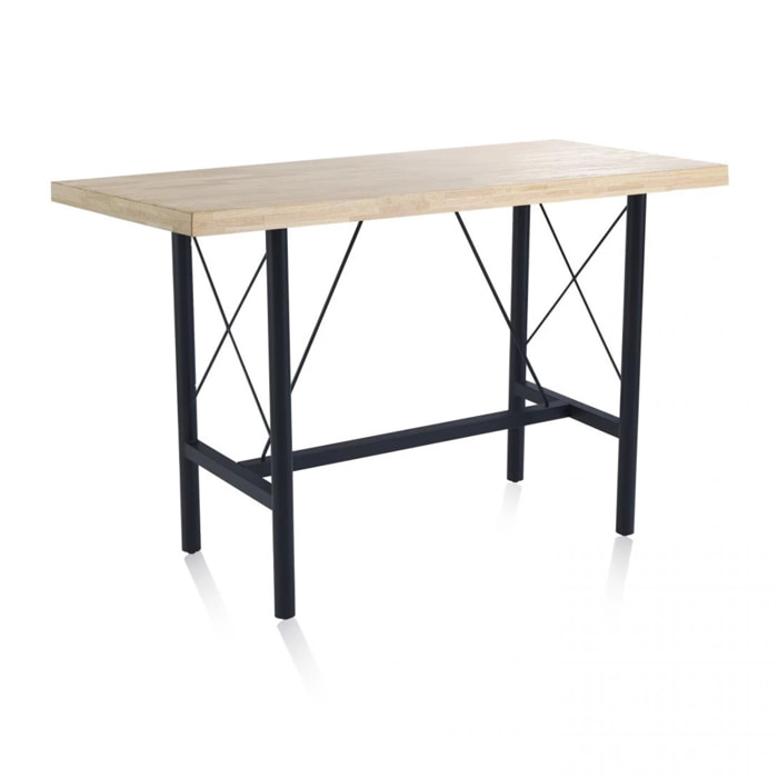 Mesa alta Bistro Negro - Roble