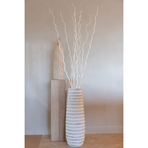 J-Line Vase bouteille - bois de paulownia - naturel
