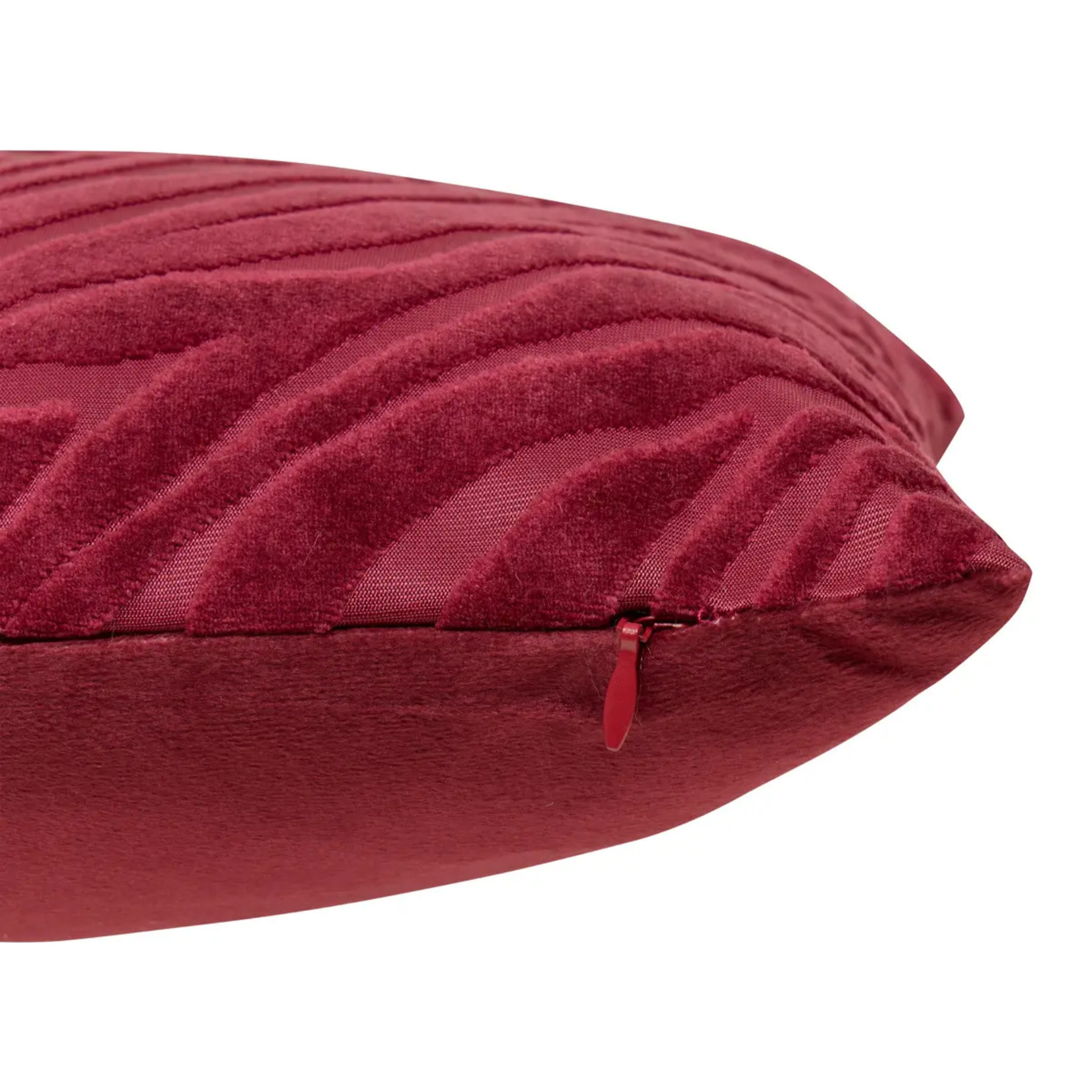 Coussin Tigris rouge grenat 50x30cm