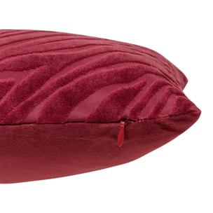 Coussin Tigris rouge grenat 50x30cm