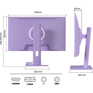 Ecran PC Gamer JAPANNEXT JN-IPS238G120F-HSP-Lila 24''