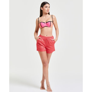 Pompea x Silvian Heach shorts con fantasia rigata