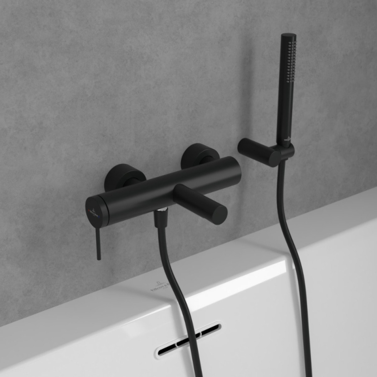 Mitigeur bain douche mécanique Loop & Friends Noir mat