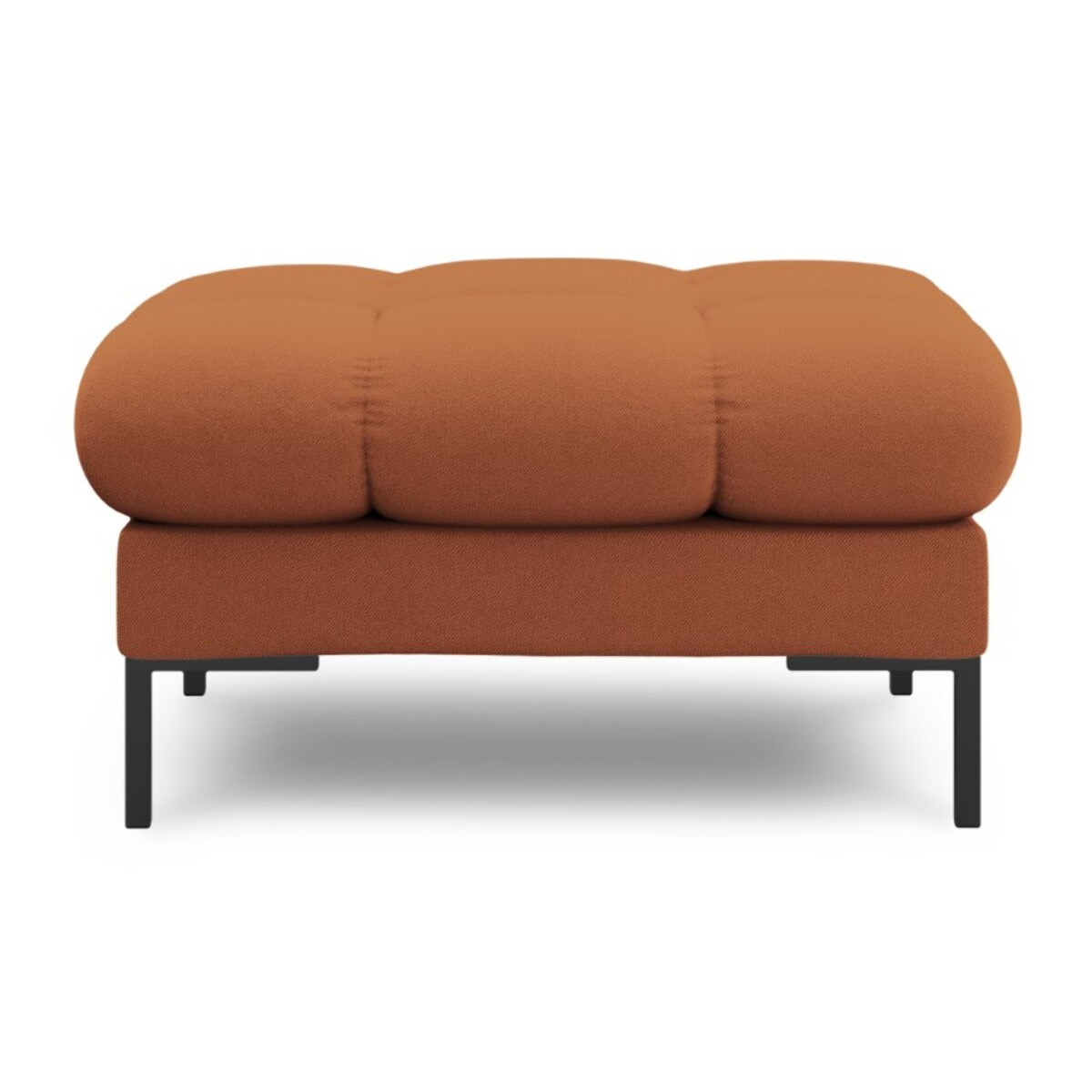 Pouf "Bali" en tissu structurel brique