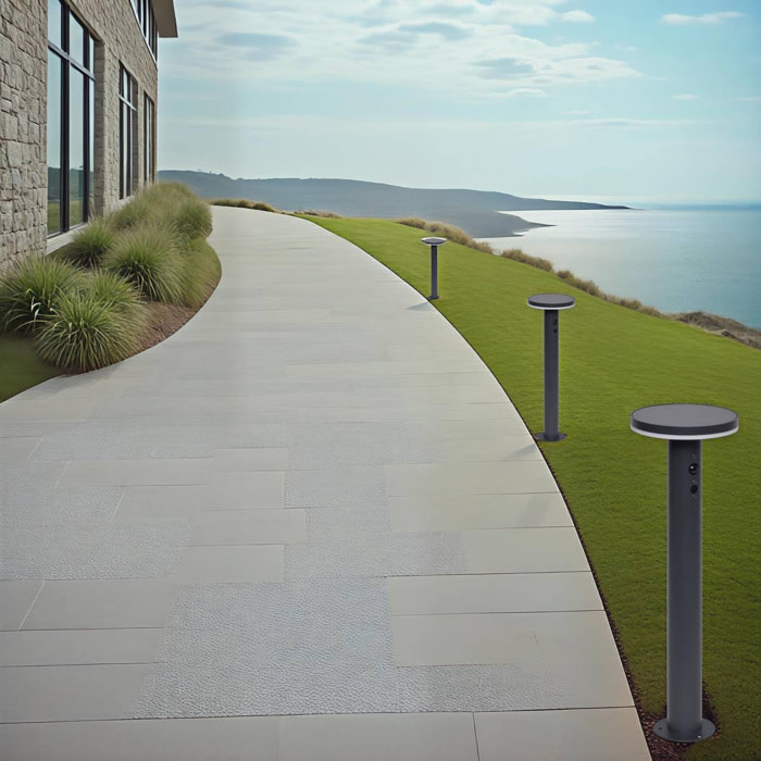 Potelet Detekt solaire détecteur de mouvement gris graphite