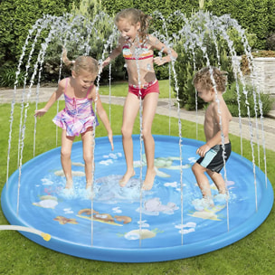 Splash Pad. Juguete inflable con aspersor de agua para jugar. 100cm de diámetro. Diseño delfín.