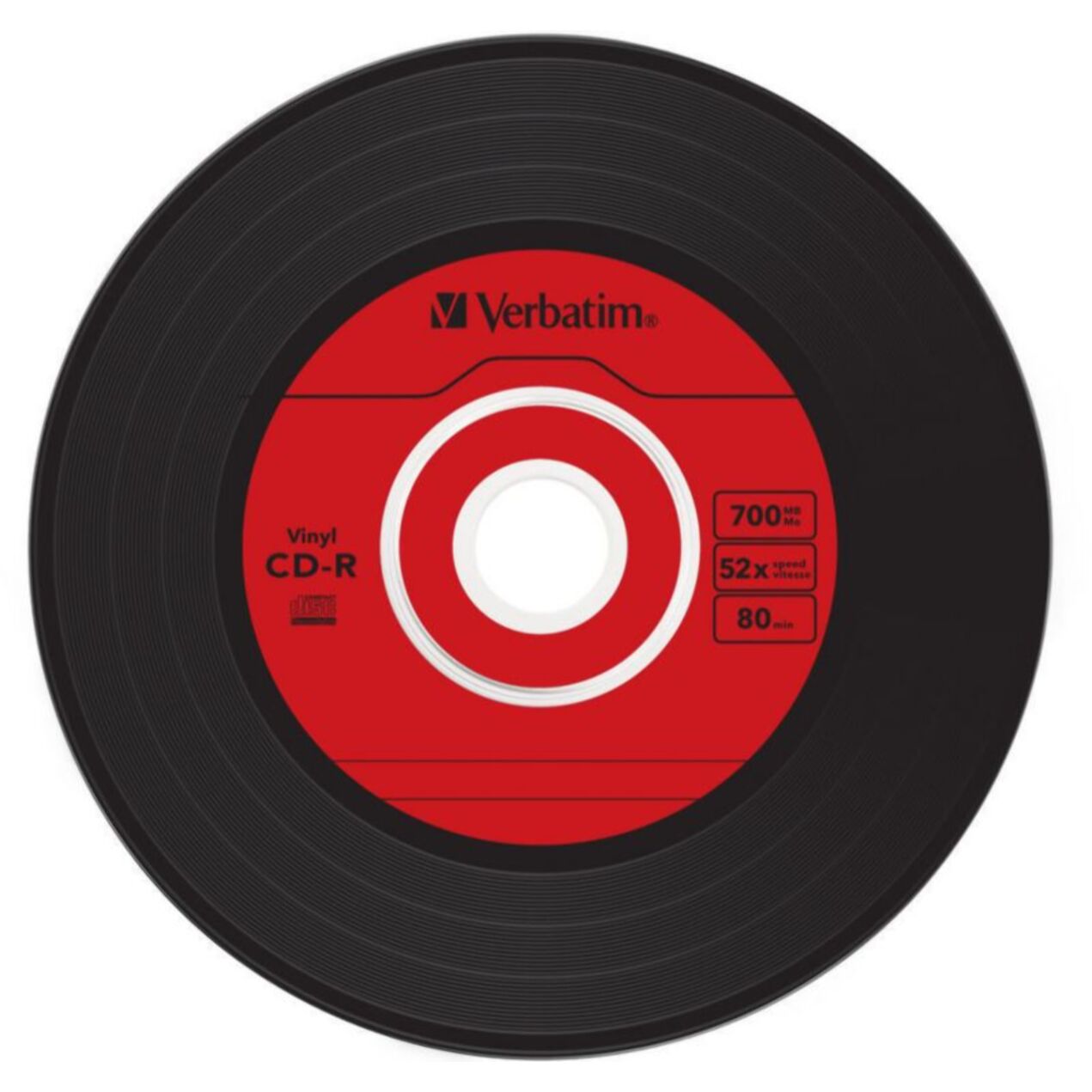 CD vierge VERBATIM CD-R Data Vinyl 700MB 10PK Slim 52x