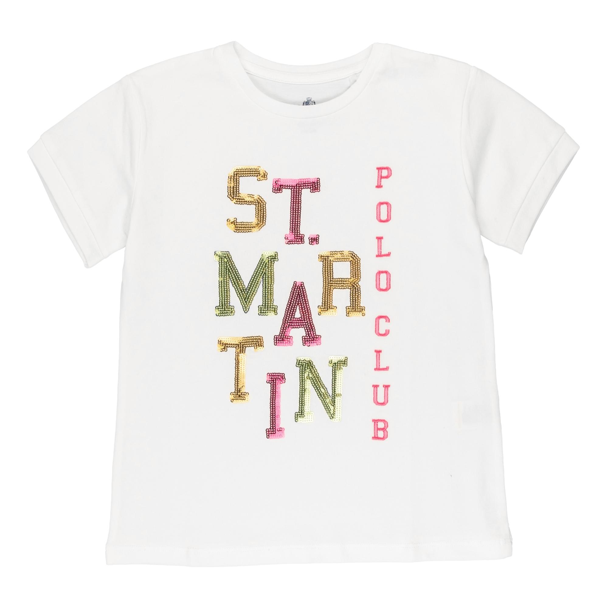 T-shirt jersey Polo Club St Martin Bianco