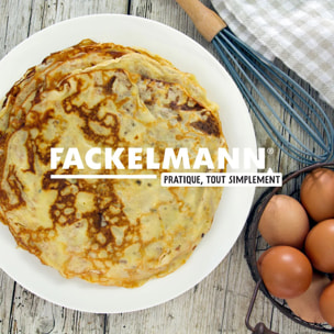 Set chandeleur crêpière 26 cm et 2 ustensiles Fackelmann Brandao