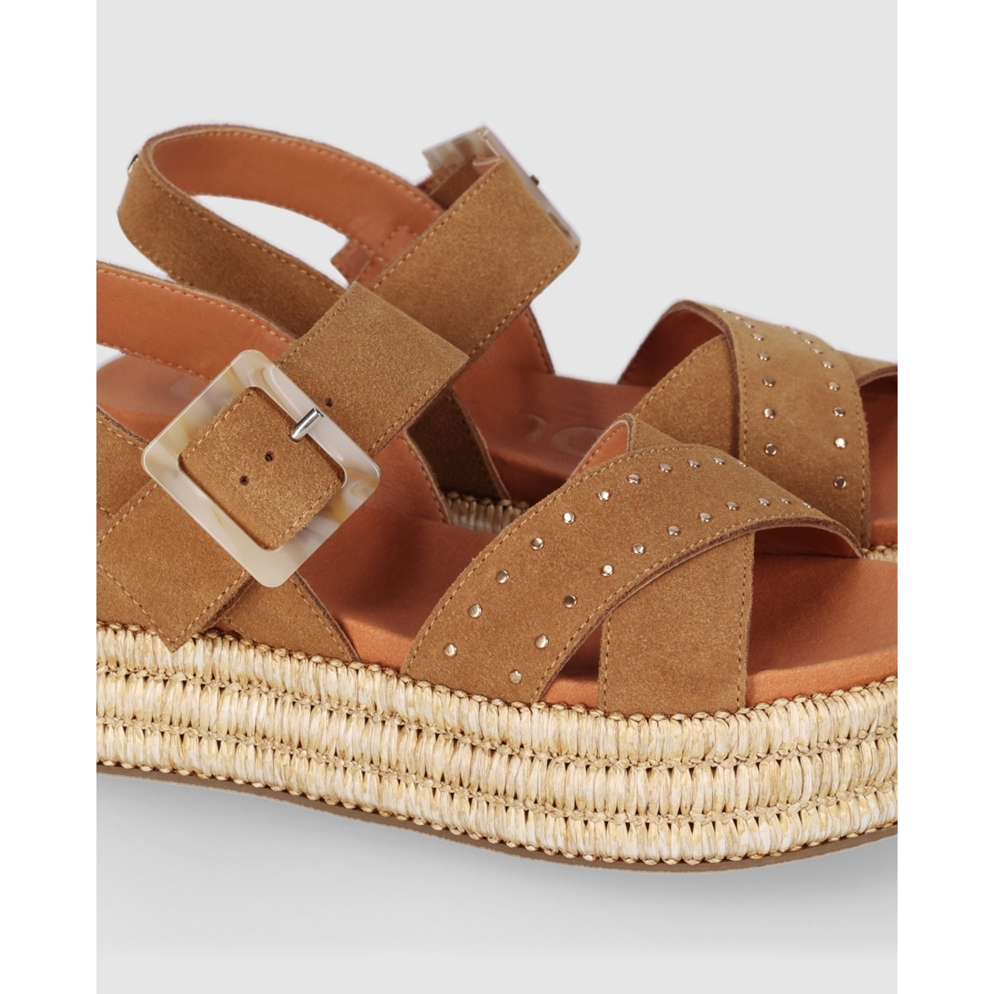 Sandalias de Serraje - Cuero - Tacón: 5 cm