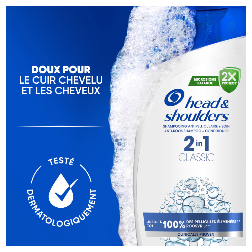 6 Shampoings Classic 2en1 625ml - Head & Shoulders