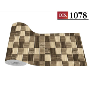 CASSESE HOME Passatoia/Tappeto Bordato in Poliestere con Retro Antiscivolo in PVC Made in Italy_Dec.1078