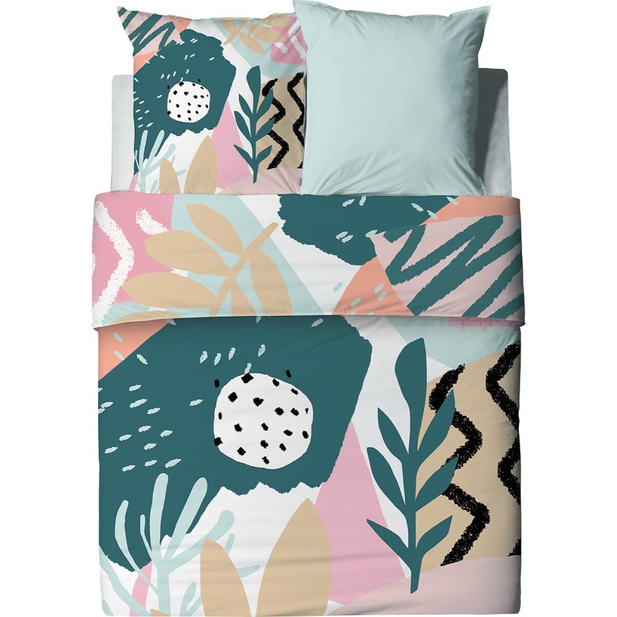 Parure Housse De Couette 3pcs 100% coton Premium 57fils Emilia