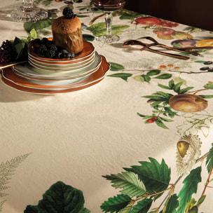 Chemin de table lin & coton lavé 190 g/m² imprimé multicolore Abondance d'automne naturel