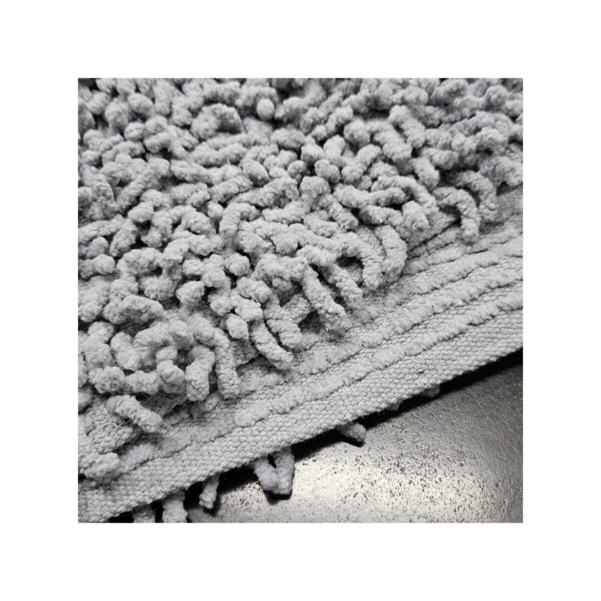 Tapis de salle de bain rectangulaire 40 x 60 cm en coton chenille - SHAGGY