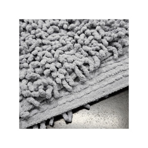 Tapis de salle de bain rectangulaire 40 x 60 cm en coton chenille - SHAGGY