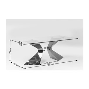 Table Gloria 200x100cm noire Kare Design