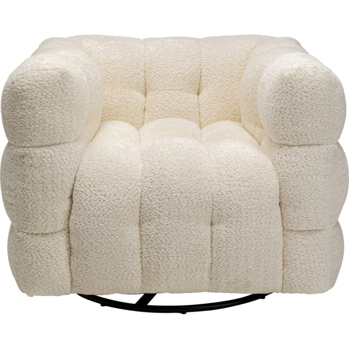 Fauteuil pivotant Armand crème Kare Design
