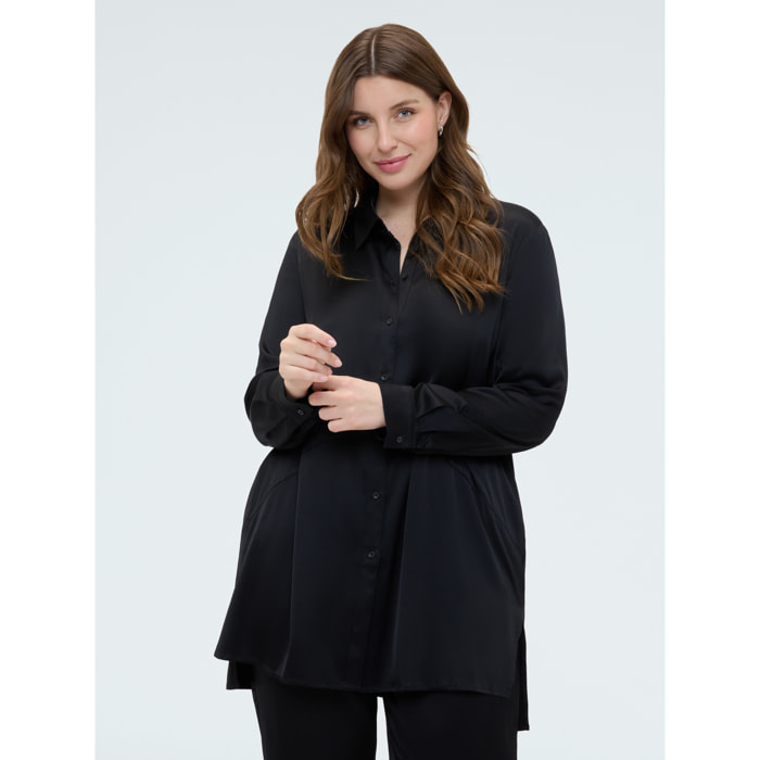 Fiorella Rubino - Camisa en raso stretch - Negro