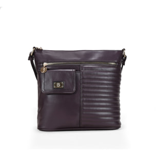 Bolso bandolera marrón con bolsillos