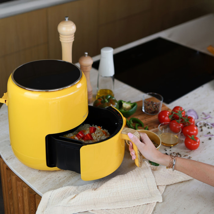 Friteuse sans huile 4,5L jaune COLORAMA