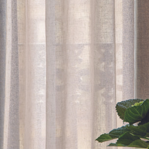 Rideau LINUM XXL à galon fronceur Lin