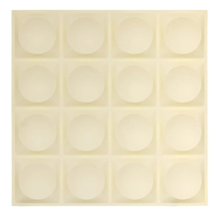2 stickers muraux Oren rond 50x50cm blanc