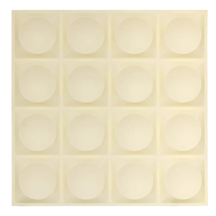 2 stickers muraux Oren rond 50x50cm blanc