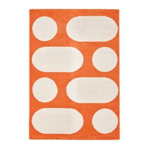 Tapis intérieur JOYCE orange. motif moderne 120 x 160 cm