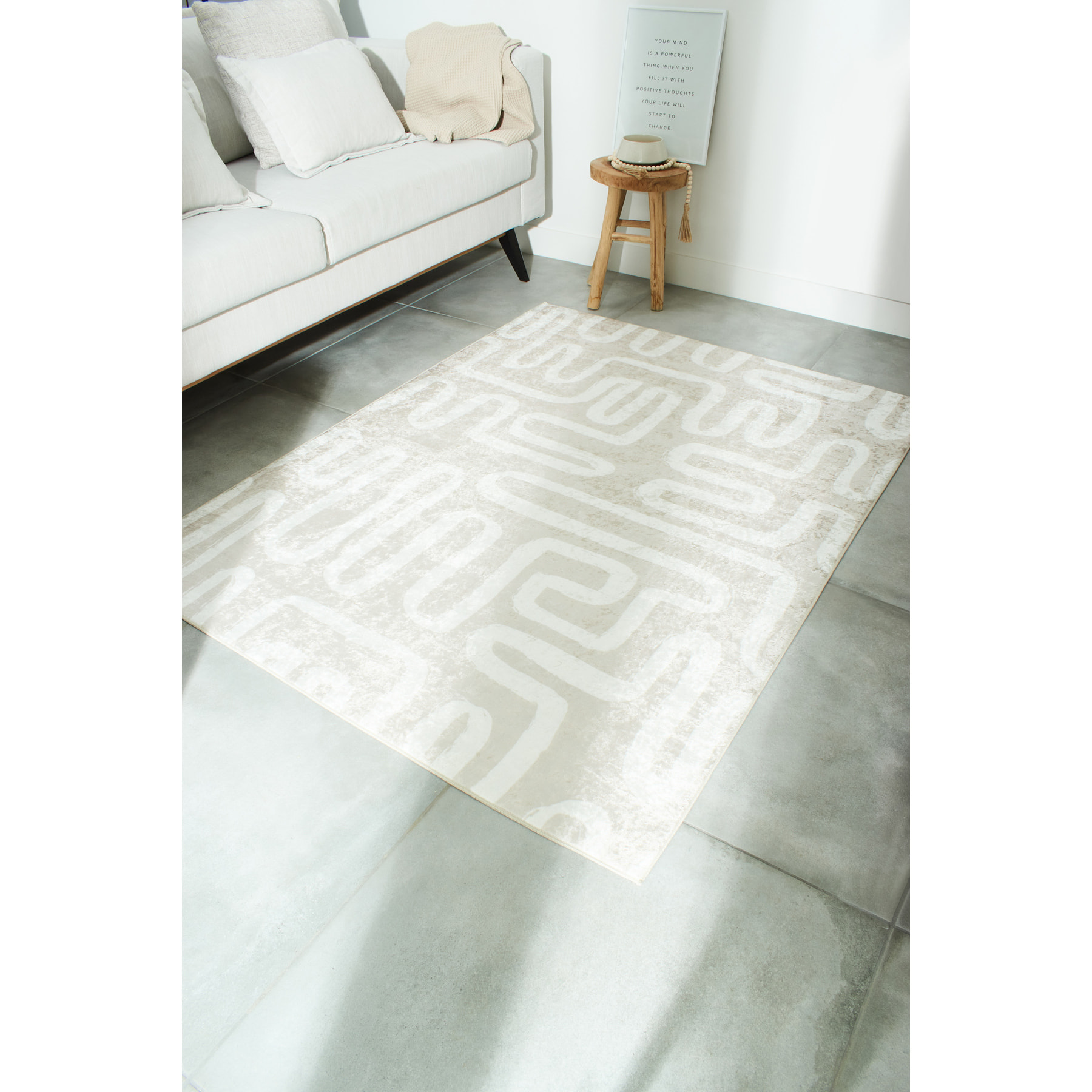 GREGE - Tapis moderne motif labyrinthe