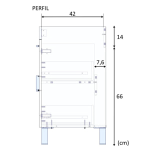 Mueble baño adam 2p2c 80cm gris ceniza con espejo, sin lavabo