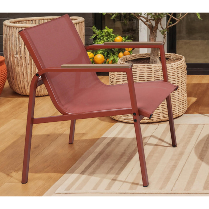 Salon de jardin - 4 places - terracotta - PERTH