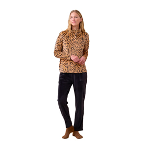 Completo donna ciniglia felpata - soft touch articolo maculato. Noidinotte