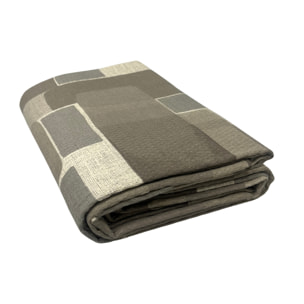 Copriletto Piquet 100% Cotone Made in Italy Fantasia Geometrica Disegno Brick Beige