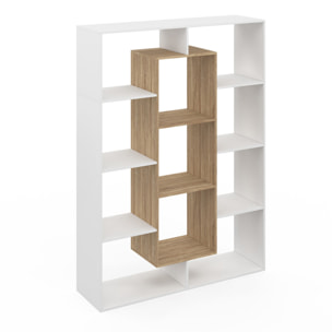 Etagère bibliothèque Paulette bois et blanc