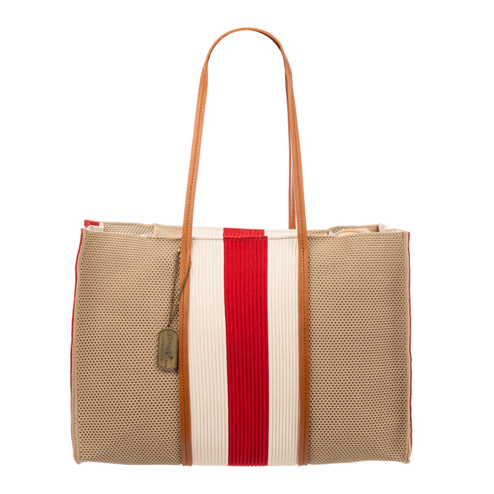Borbore Bolso shopper Mujer. Fabricado en rafia sintética entrelazada.