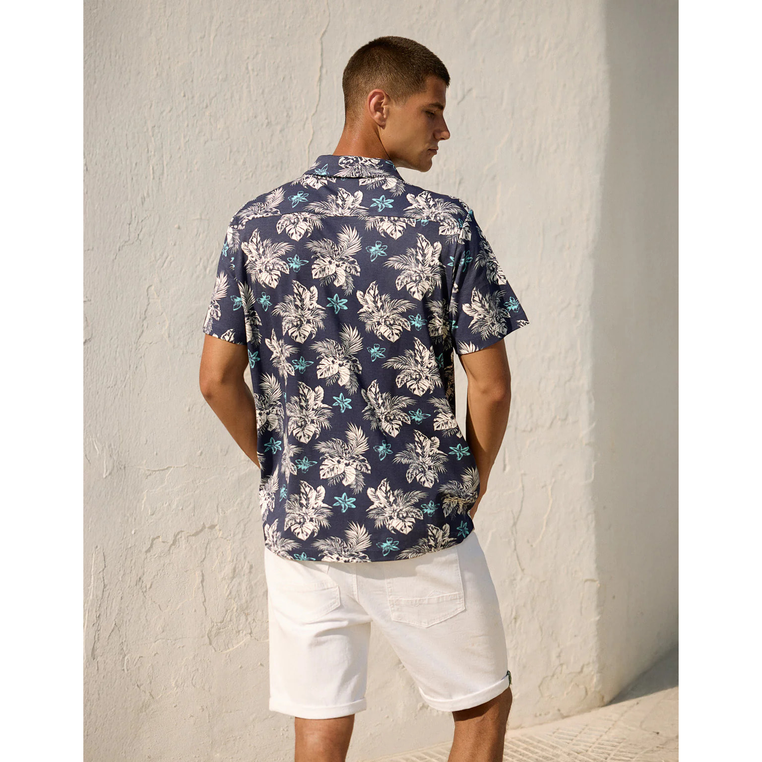 Camisa Manga Corta Azul Marino - Roundlip