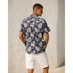 Camisa Manga Corta Azul Marino - Roundlip